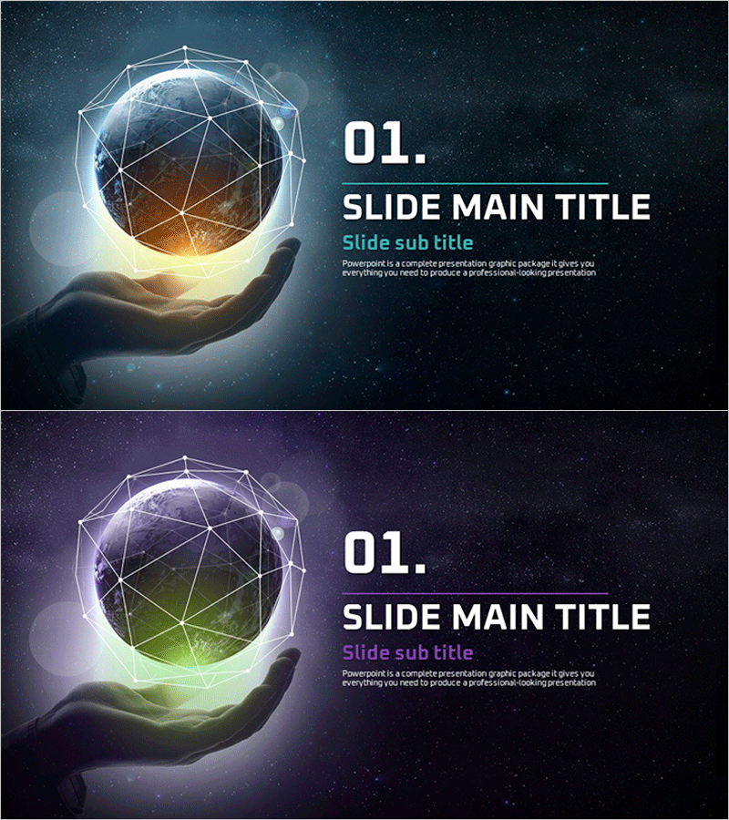 우주 행성 테마 프레젠테이션 슬라이드 – 전문가의 선택