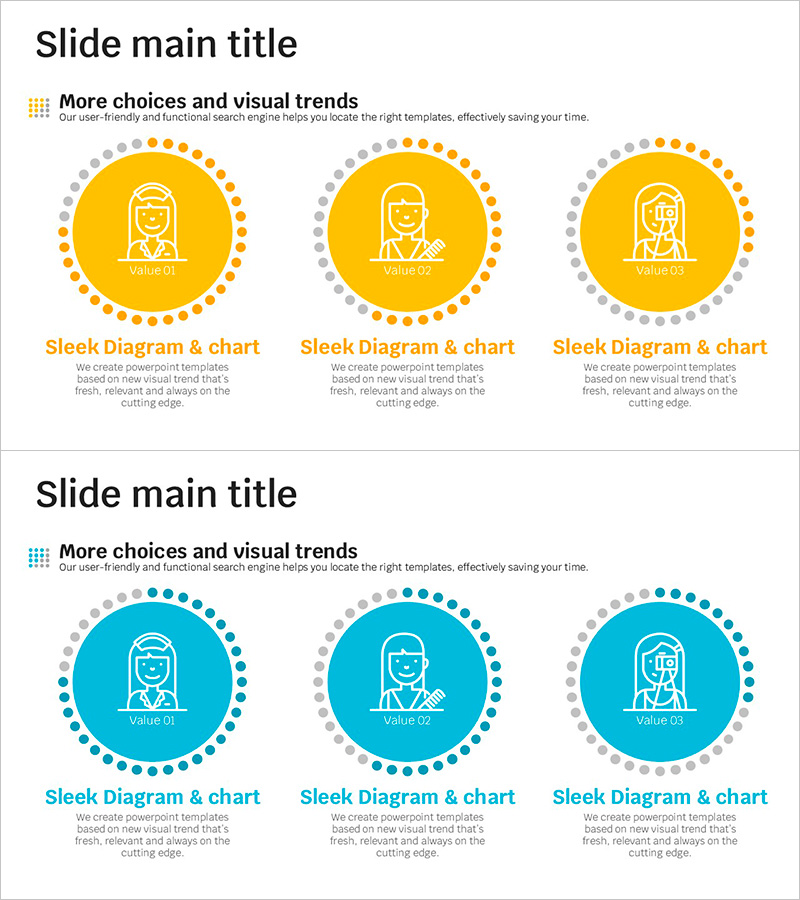 써클 불빛 다이어그램 - 조직 및 운영계획 시각화