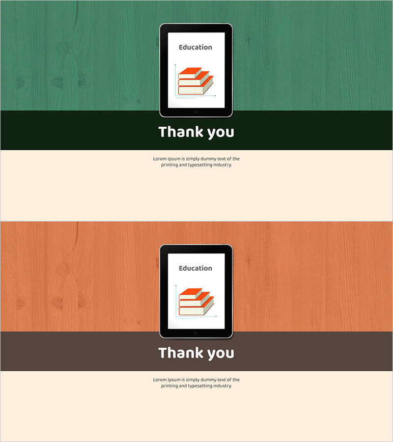 전자책 목업 엔딩페이지 – 교육과 감사의 결합