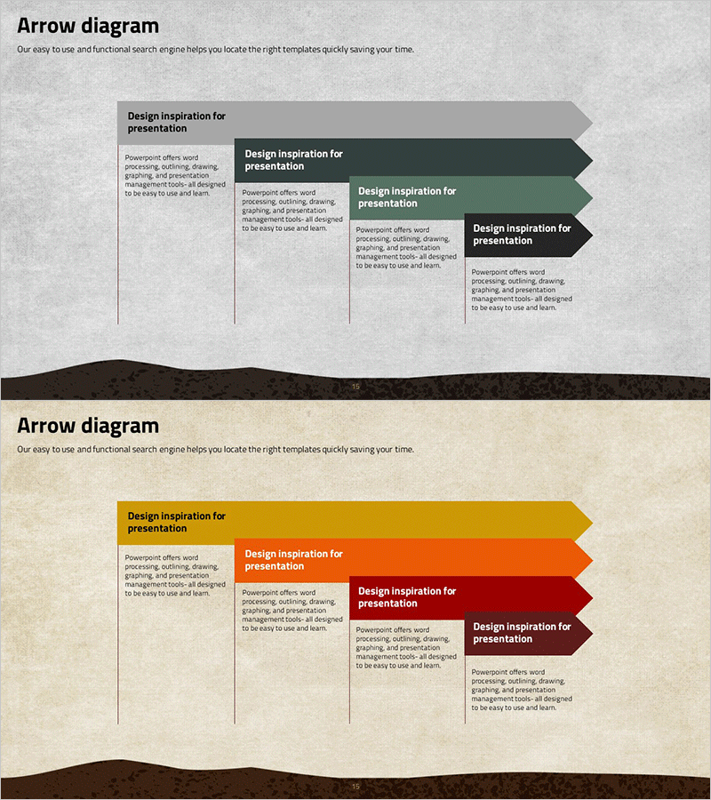 일정계획 화살표 다이어그램 – 사업추진 전략의 시각화