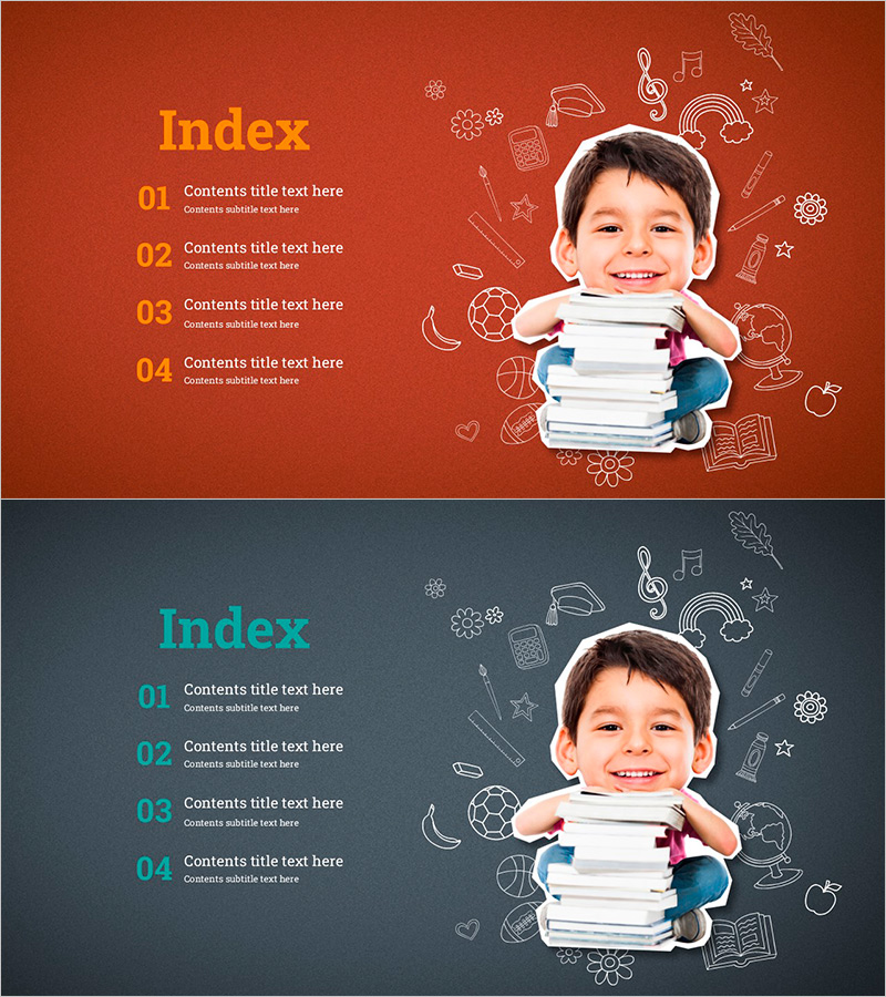 즐거운 학습 템플릿 목차 - 색다른 교육의 시작