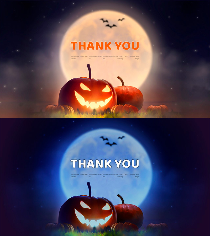 할로윈 템플릿 엔딩 – 강렬한 밤의 마무리