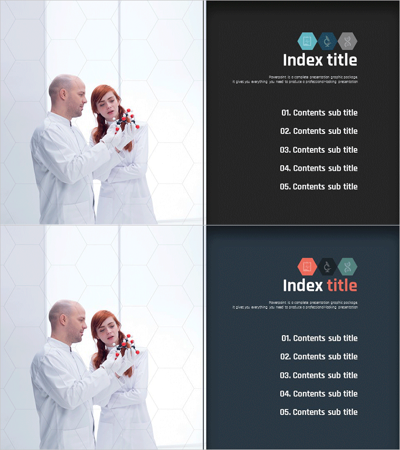 과학 실험 와이드 PPT 목차 – 실험의 세계