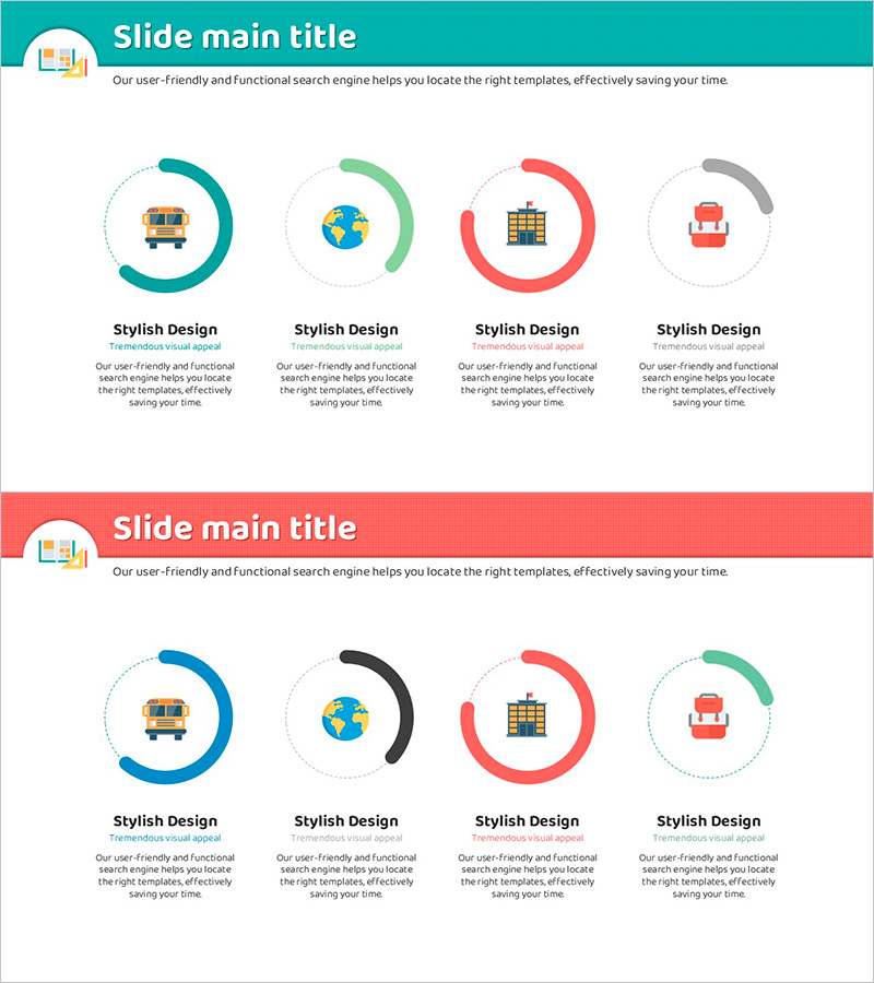 학업 콘텐츠별 도넛 차트 분석 – 성과 기반 전략
