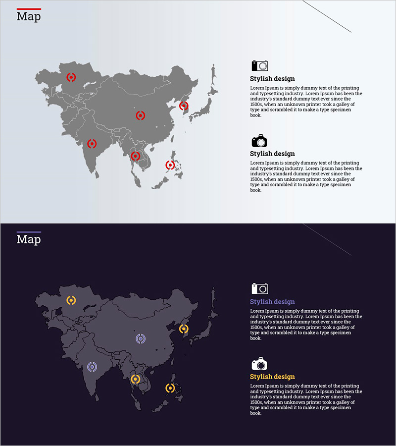맵과 사진 아이콘으로 보는 타겟 시장 분석 – 매력과 기회