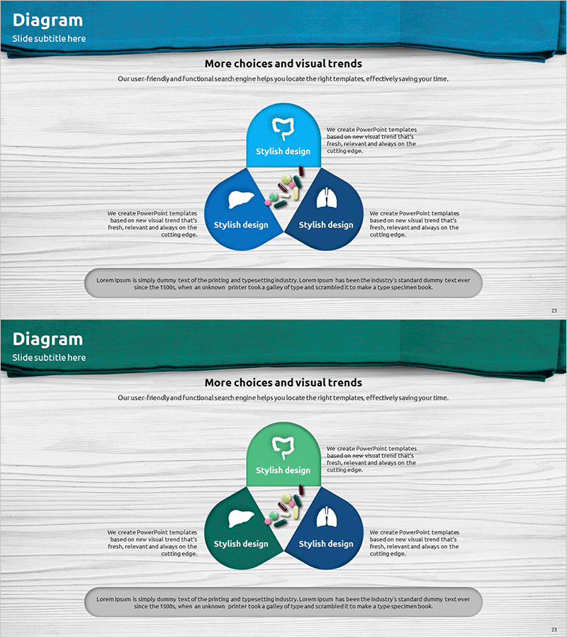 신체별 복용 약 다이어그램 – 의약 정보 제공