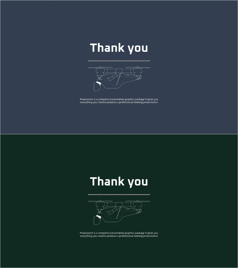 다이나믹 드론 엔딩 표지 템플릿 – 프로페셔널한 프레젠테이션의 마무리