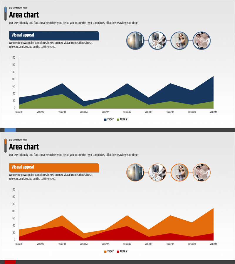 성과 및 향후전망 그래프 – 파랑과 빨강의 조화