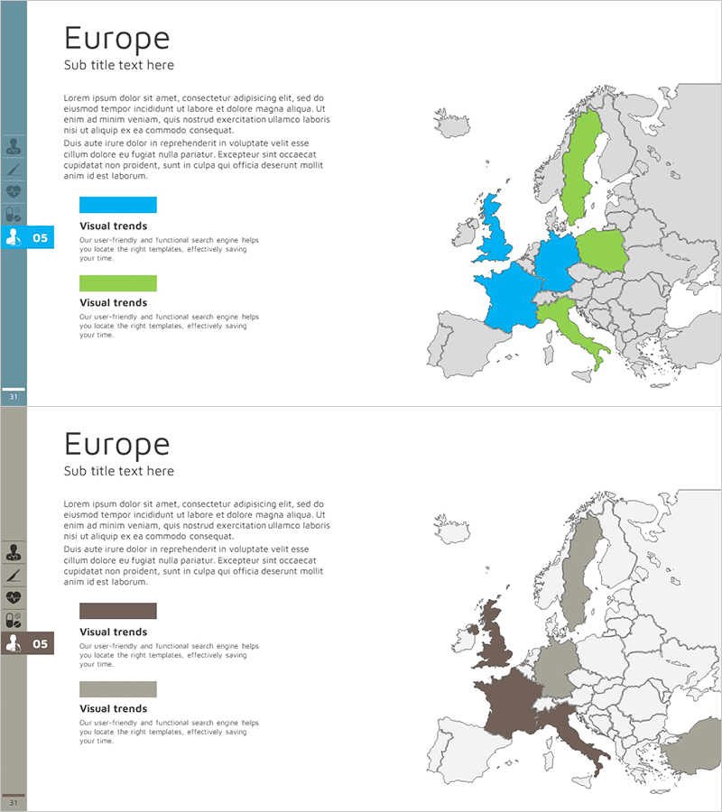 유럽 목표 시장전략 지도