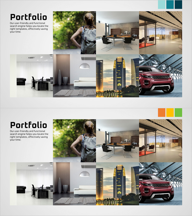 제품 및 서비스 포트폴리오 슬라이드 – 효과적인 비즈니스 프레젠테이션
