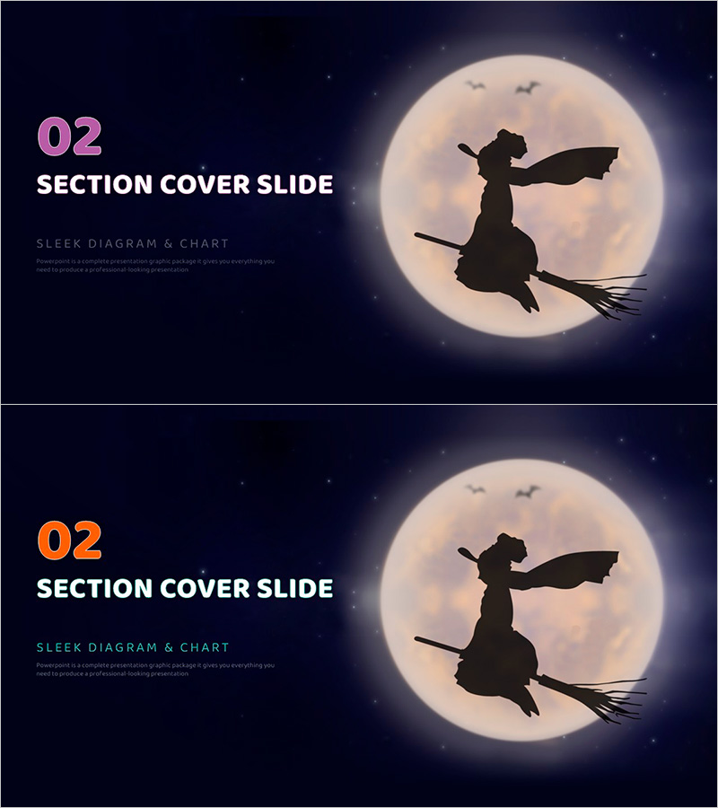 할로윈 마녀 템플릿 – 간지 섹션 커버