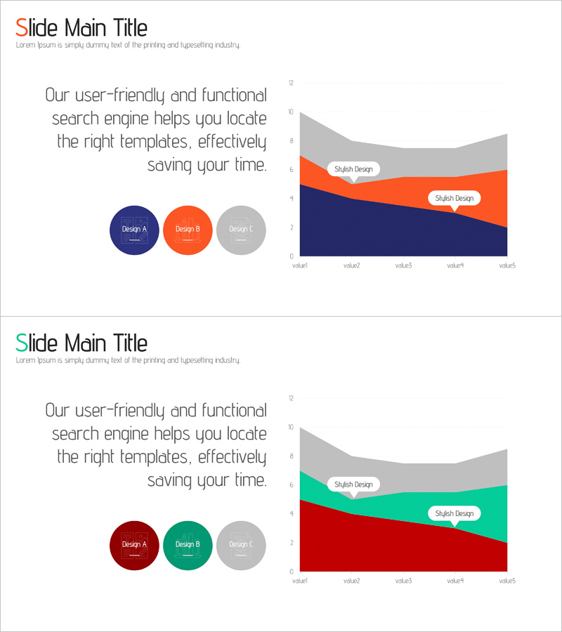 경쟁 비교 영역형 다이어그램 – 시장 우위를 한눈에