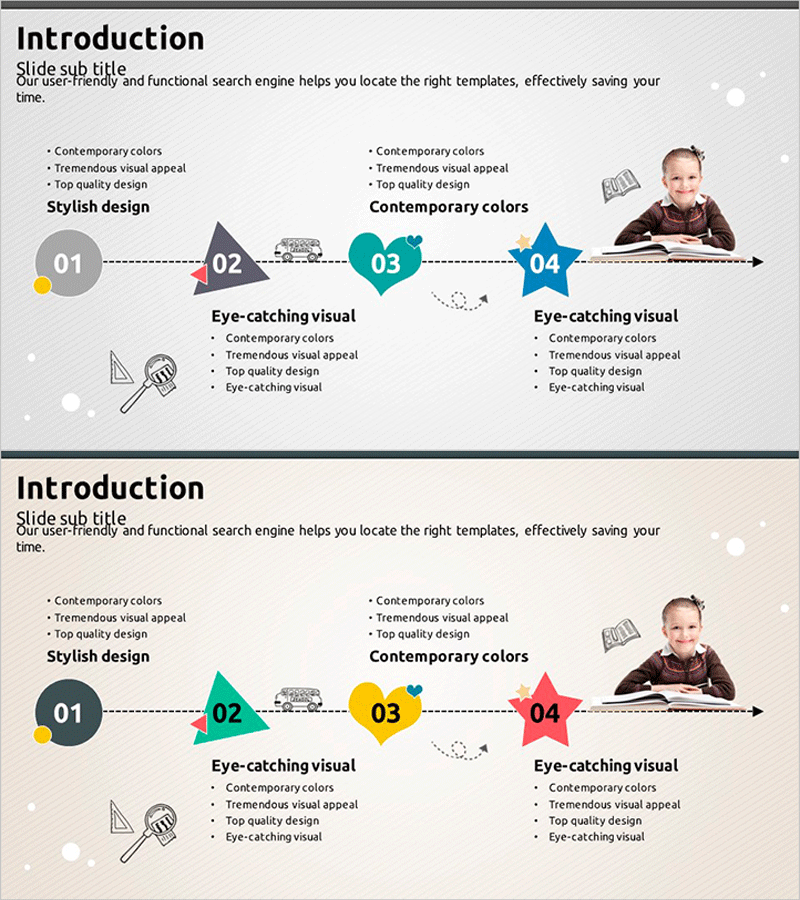 도형을 활용한 소개 슬라이드 – 명확성과 간결함