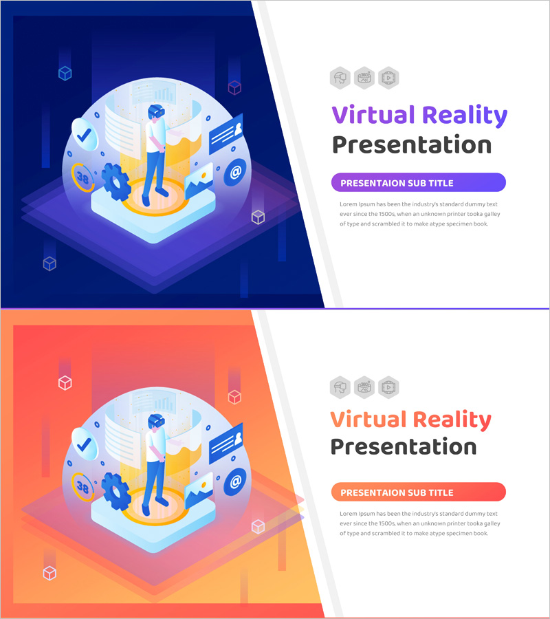 버추얼 리얼리티 템플릿 표지 – 혁신의 시작