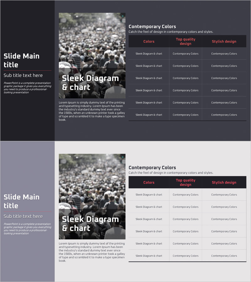 주요 재무 지표를 시각적으로 정리한 다이어그램 프레젠테이션