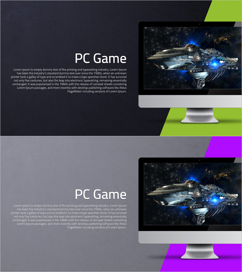 PC 게임 인트로 PPT 템플릿 – 상품 및 서비스 소개