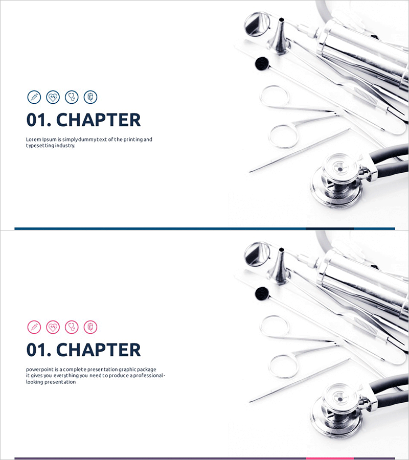 의학 와이드 템플릿 간지 – 전문성과 신뢰를 담은 커버 슬라이드