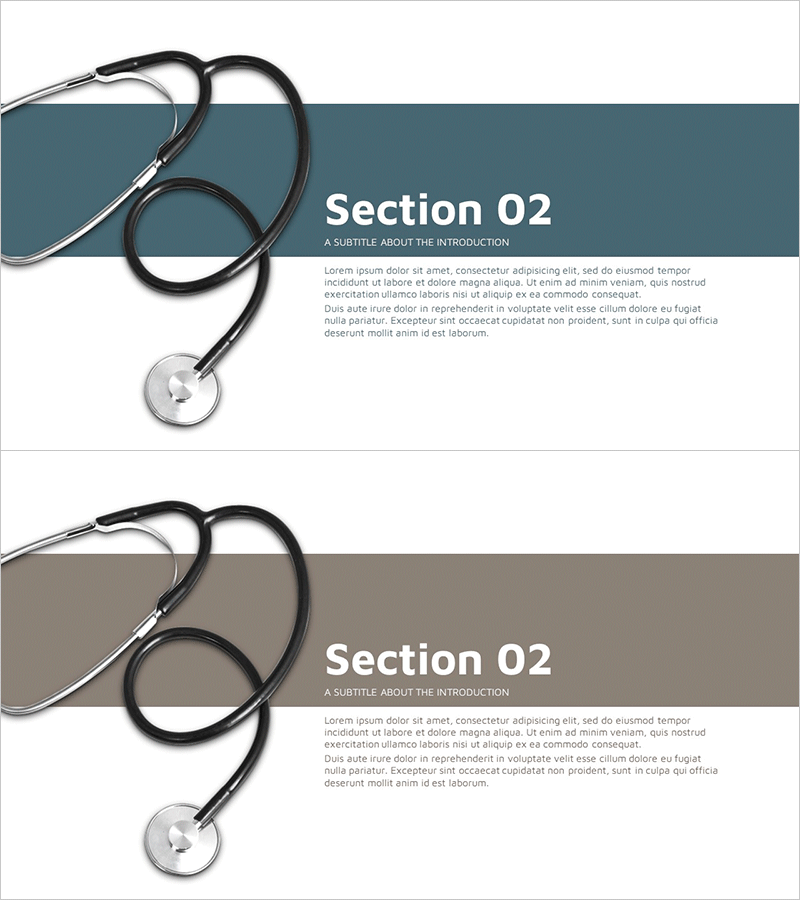 청결한 의료 서비스 간지 슬라이드 – 전문성과 신뢰