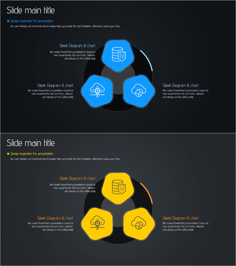 소프트 파워 분야 다이어그램 – 사업 소개에 최적화된 다이어그램