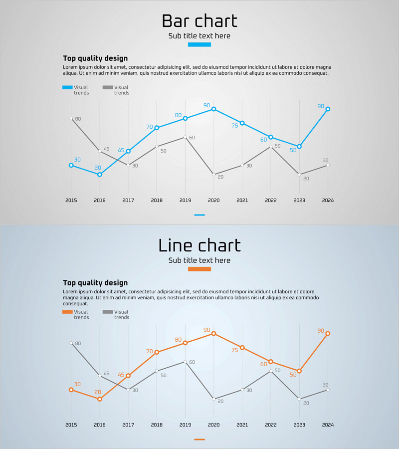 향후전망 및 기대효과 그래프 – 파랑과 주황의 시너지를 담다