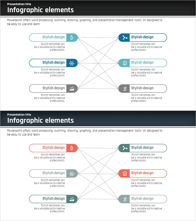 비즈니스 분야 연결 다이어그램 – 사업 영역을 효율적으로 정리