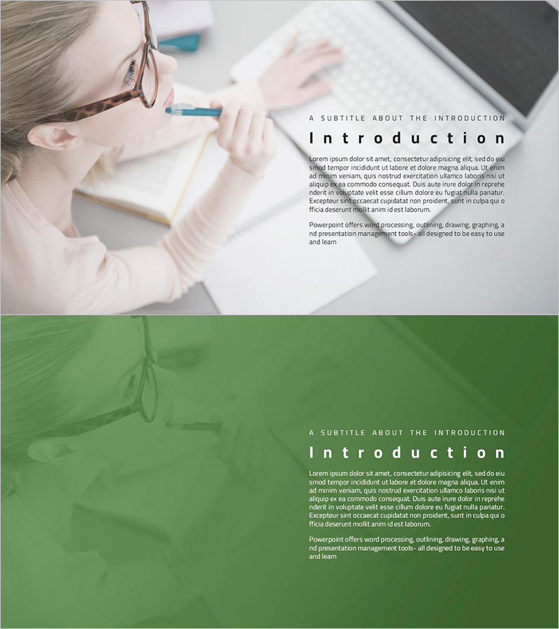 노트북을 사용하는 사람을 위한 소개 슬라이드