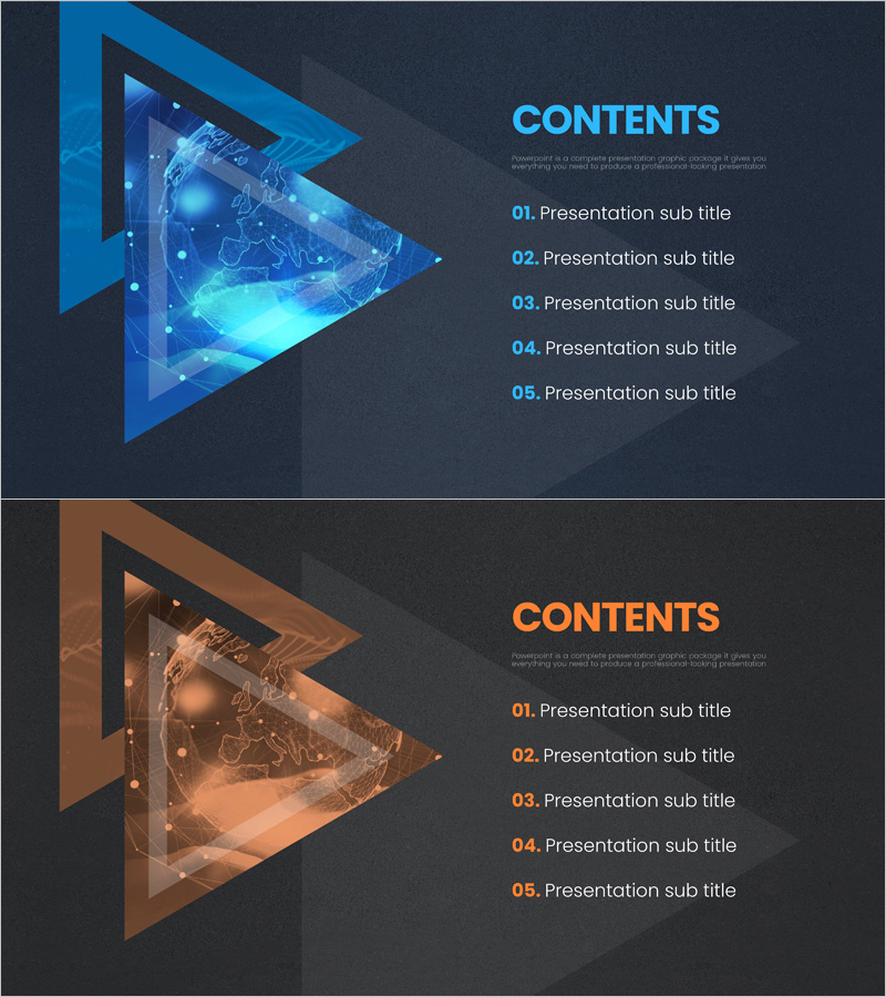트라이앵글 네트워크 템플릿 목차 – 시각적 흐름과 명료한 구성