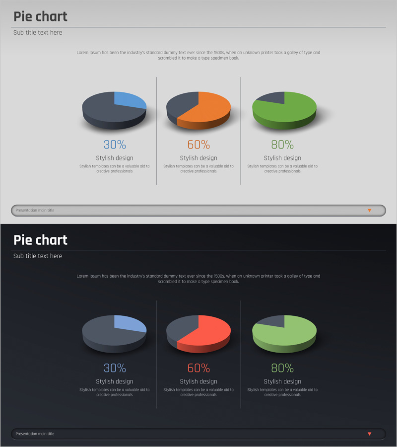 점유율 분석 3D 파이 그래프 – 시장 동향을 시각화