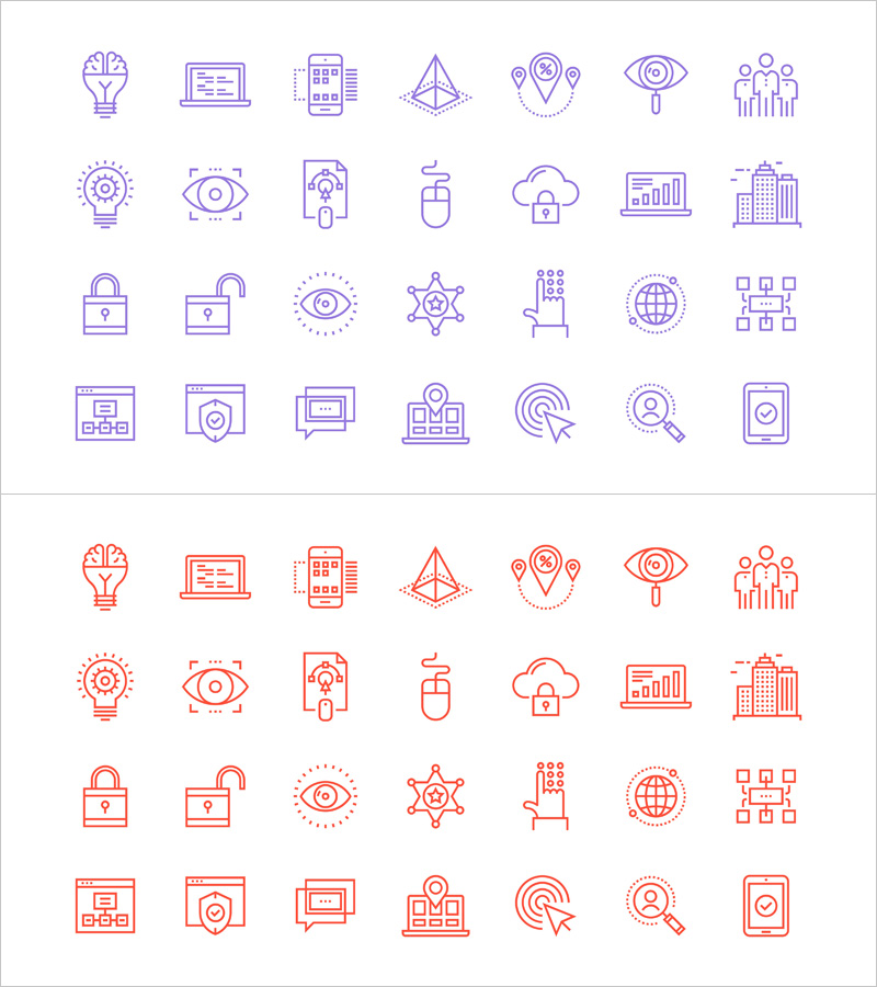 Infographic Icon Set Emphasizing Information Security - Innovation and Protection