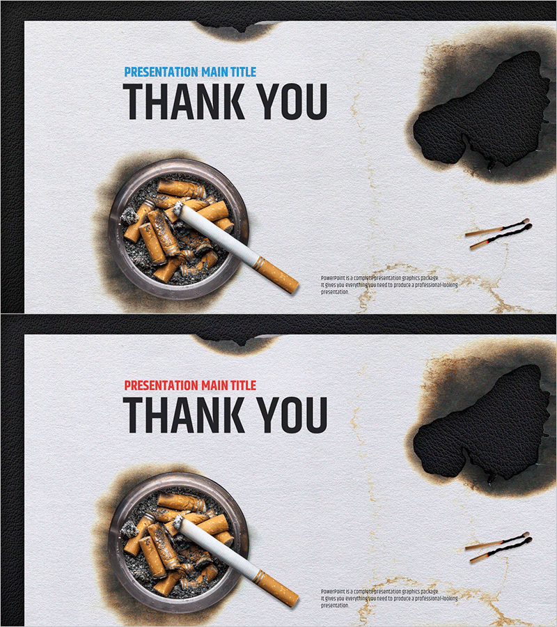 금연 권장 템플릿 엔딩표지