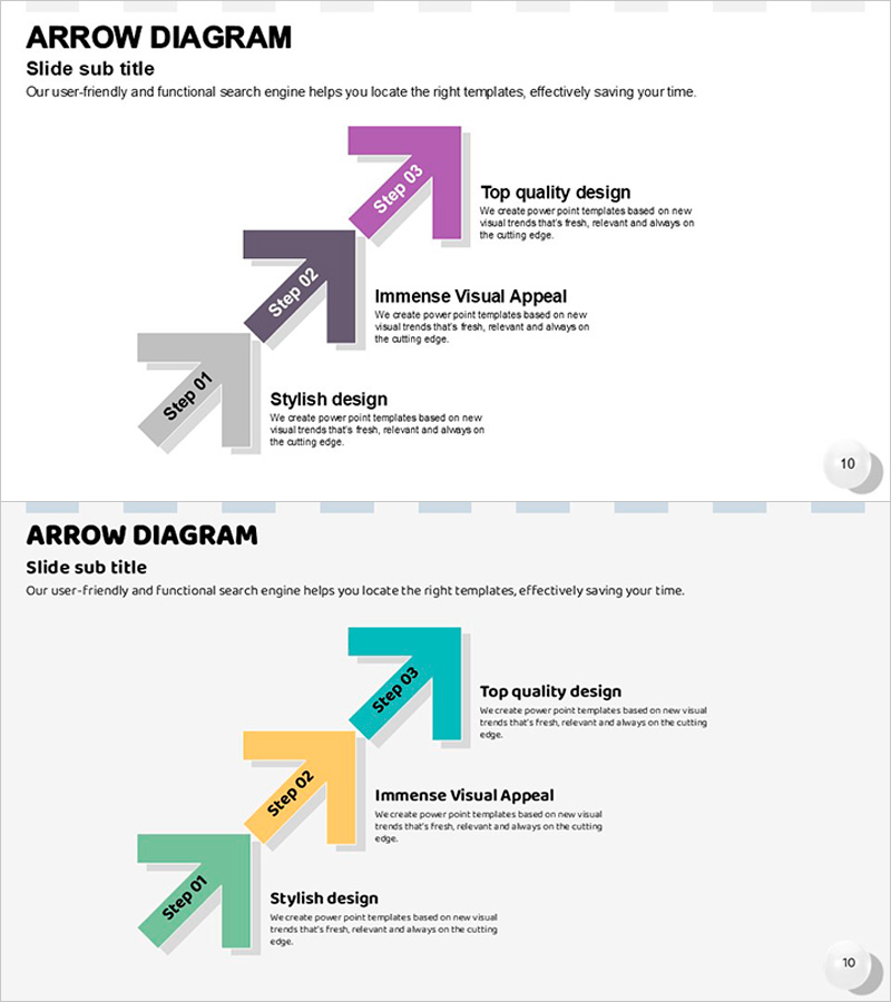 트리플 화살표 흐름 슬라이드