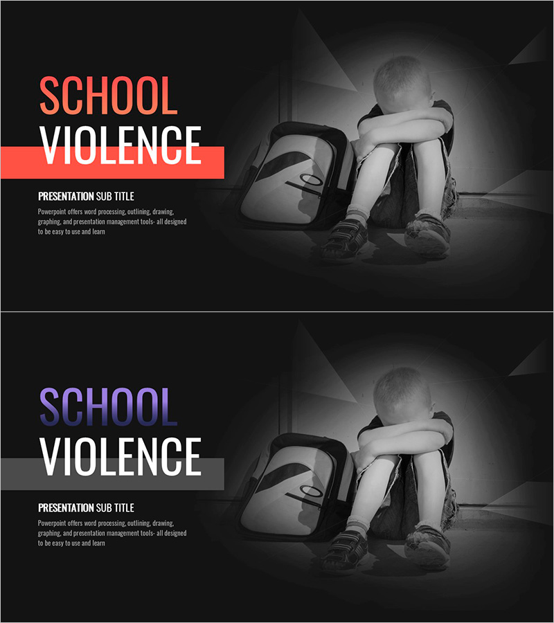 학교폭력 템플릿 메인표지 – 감정과 이해를 담은 디자인