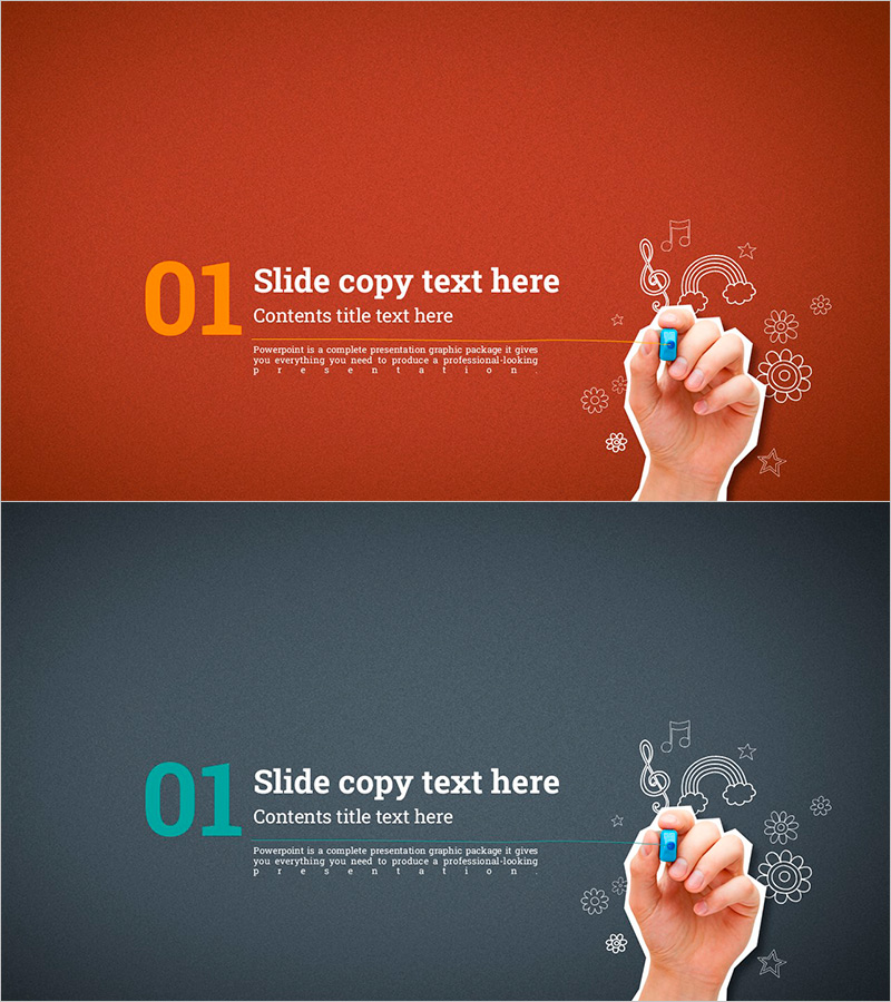 밑줄 섹션 슬라이드 – 정보 전달과 디자인의 조화