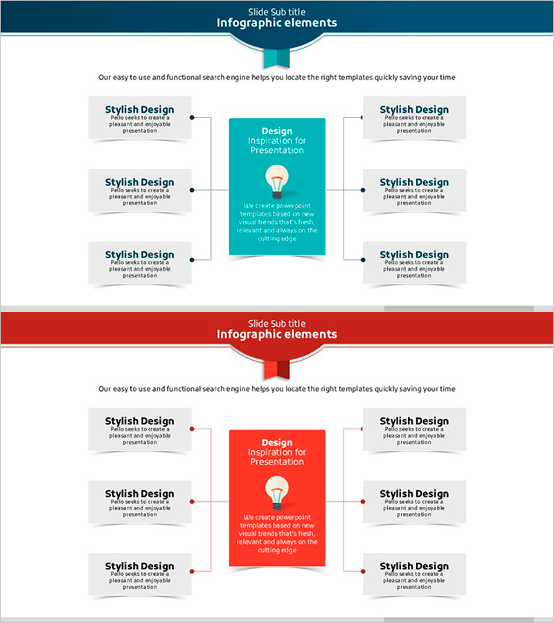 전구 스퀘어 확산 다이어그램 – 혜택과 장점 표현