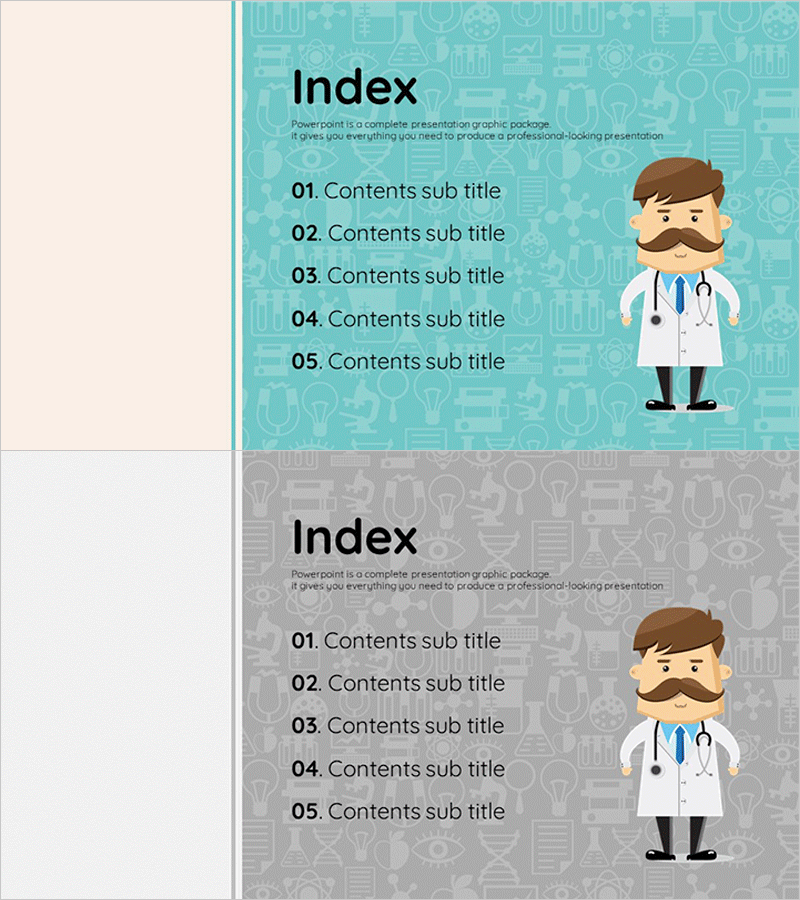 의사 일러스트 와이드 템플릿 목차