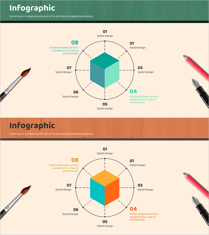 3D 체계 인포그래픽으로 사업 전략을 시각화 – 권한과 효율성