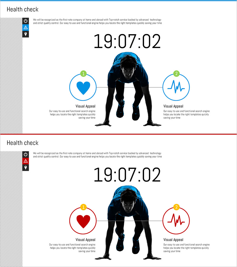 헬스 체크 프레젠테이션 템플릿 – 시각적 매력