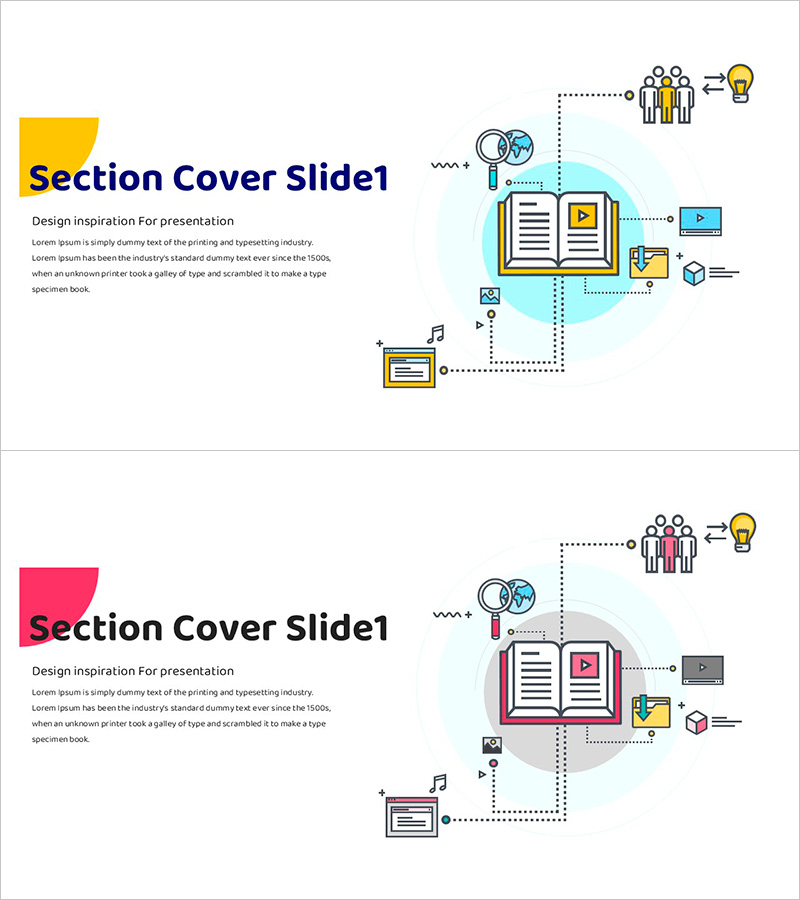 시스템 교육 일러스트 PPT 간지 – 창의적 학습 커버