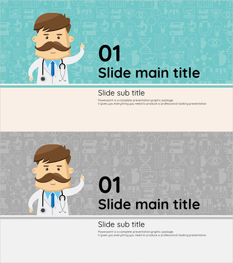 의사 일러스트 와이드 템플릿 간지 – 유머와 전문성을 담다