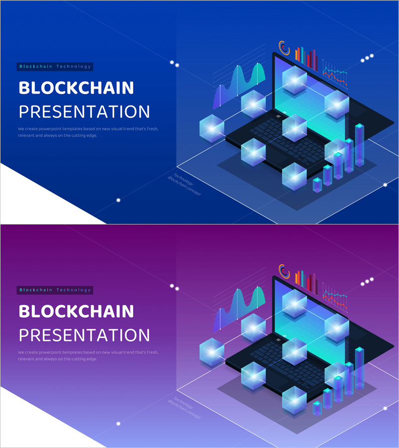 블록체인 템플릿 표지 – 혁신과 기술의 결합
