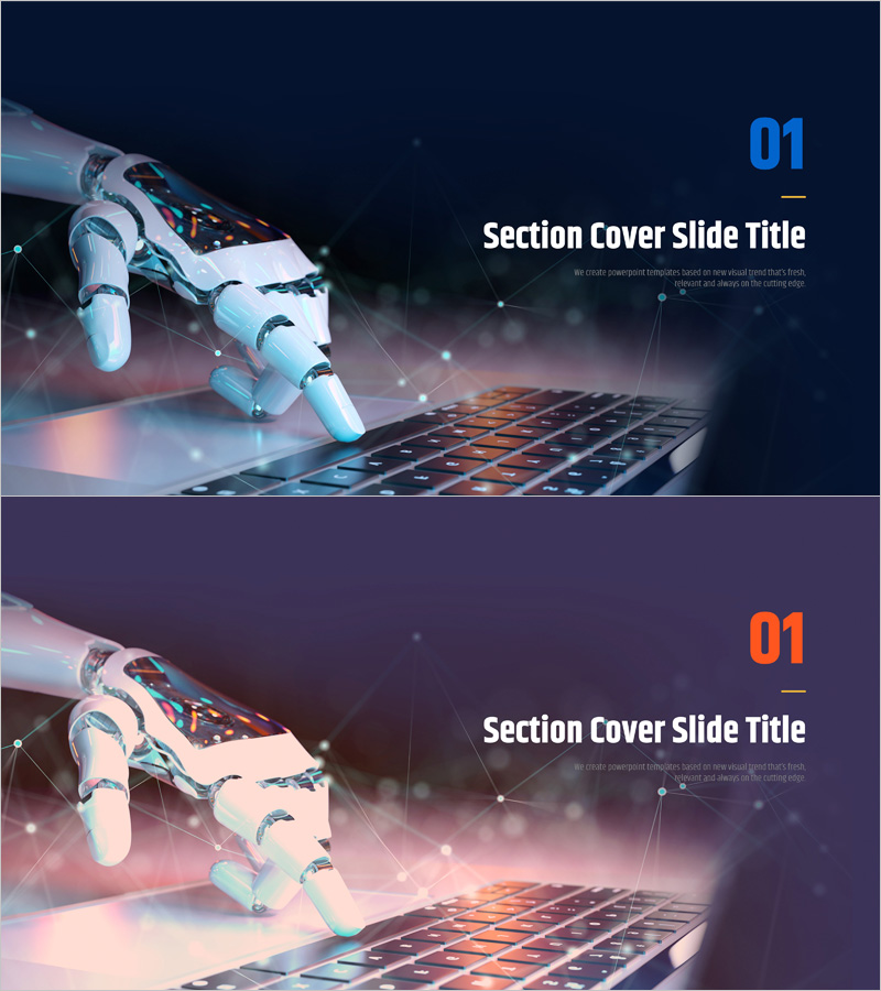 인공지능 로봇 AI 아이템 간지 템플릿 01 – 혁신과 기술