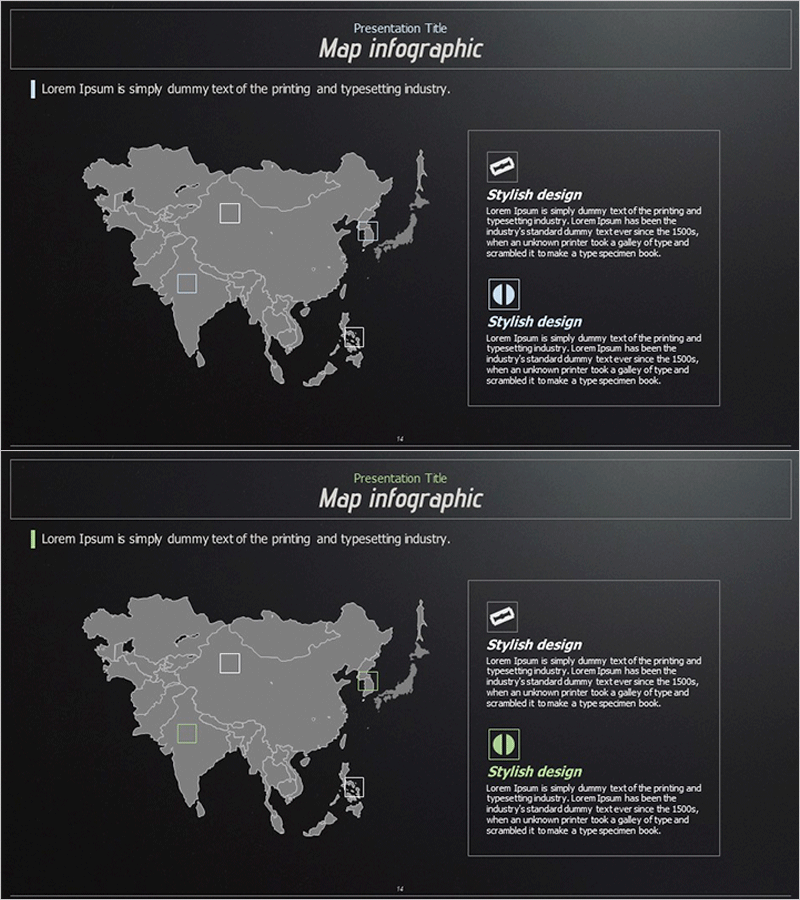 글로벌 타겟 시장 전략을 위한 인포그래픽 슬라이드