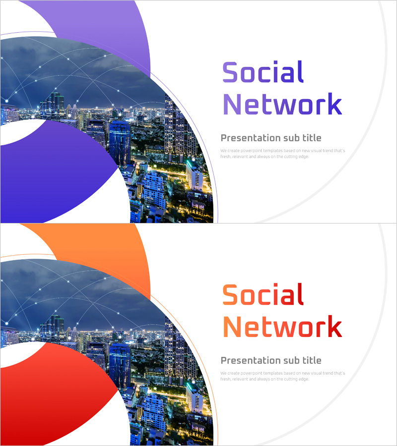 소셜 네트워크 원형 템플릿 표지 – 현대적 비주얼로 소통의 장을 열다