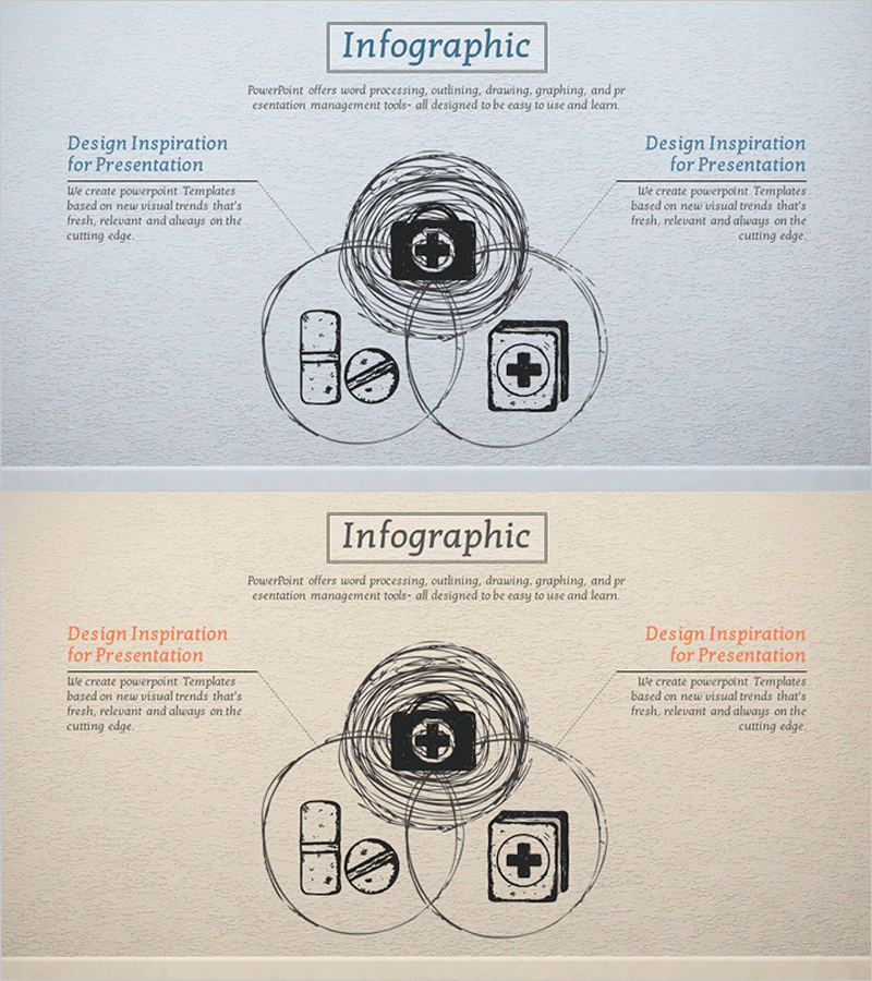 메디컬 픽토그램 중첩 다이어그램