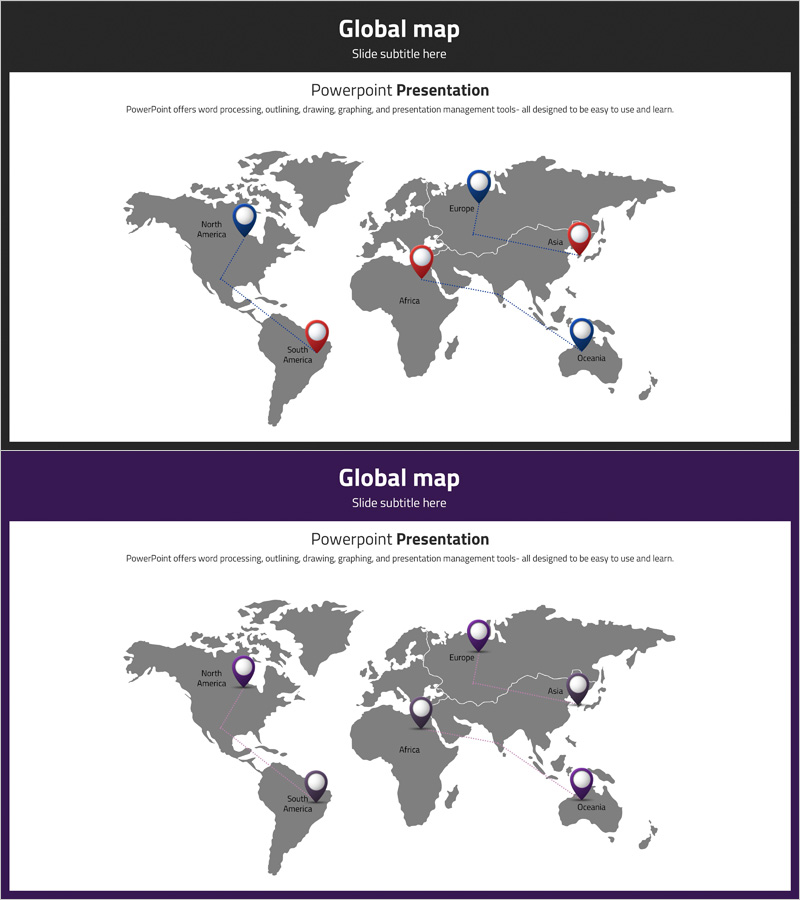글로벌네트워크 및 타겟 세계지도 – 홍보 및 분석 용도