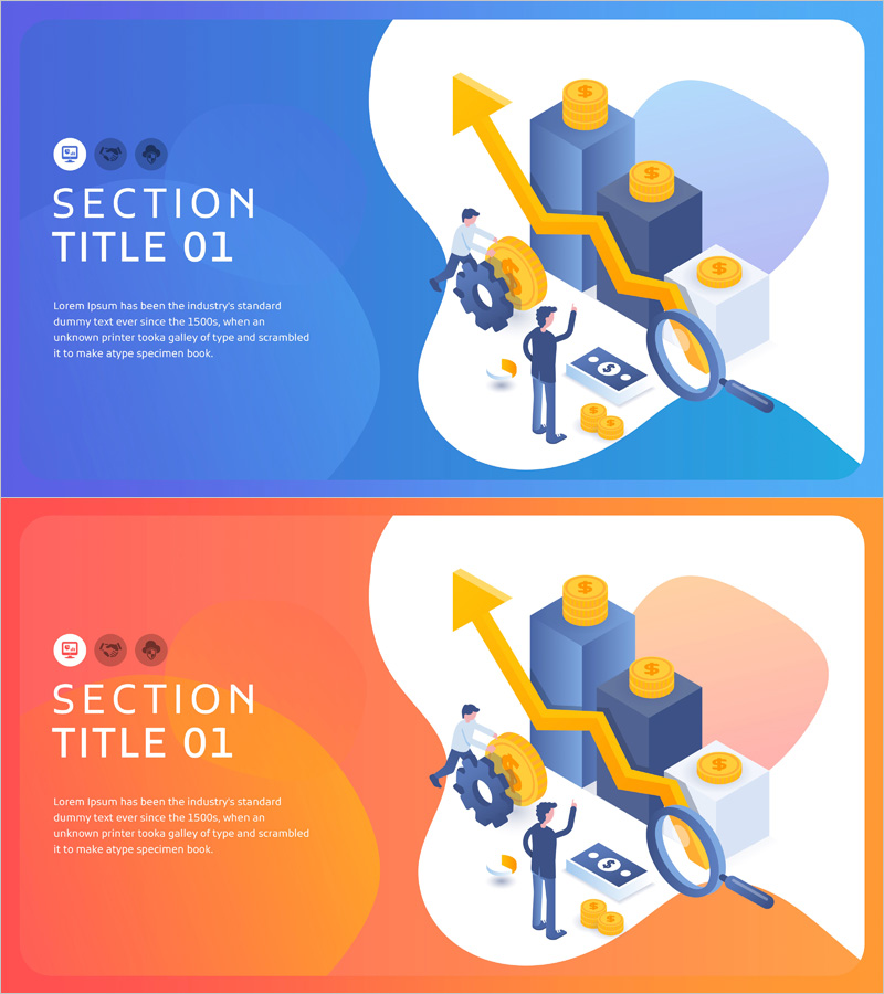 데이터 분석 일러스트 템플릿 간지 01