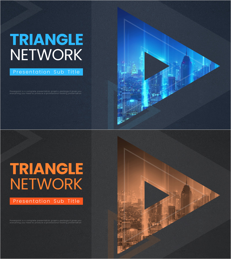트라이앵글 네트워크 템플릿 표지 – 전문성과 혁신
