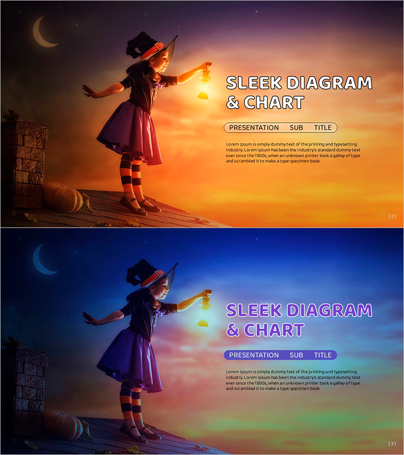 어린 마녀와 텍스트박스 – 극복과 용기를 담은 프레젠테이션