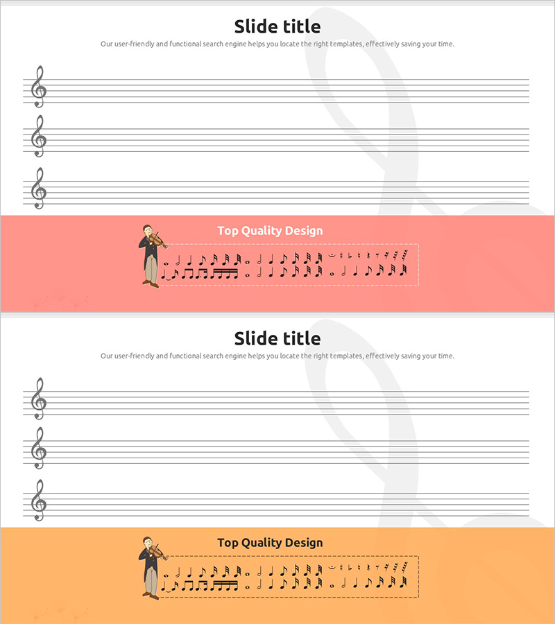 악보 템플릿 슬라이드 - 음악의 정수를 담은 디자인