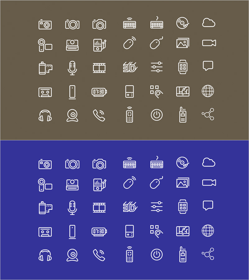 기술 장비 아이콘을 통한 혁신적 시각화 – 디지털 시대를 반영